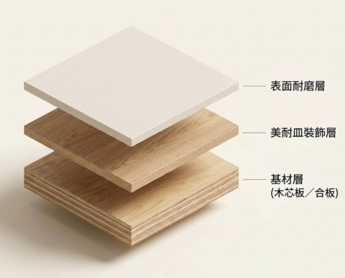 美耐皿板材結構示意圖